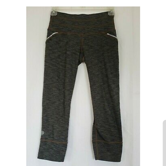 Athleta Relay Gray Heathered Capri Leggings XXS - Picture 3 of 7